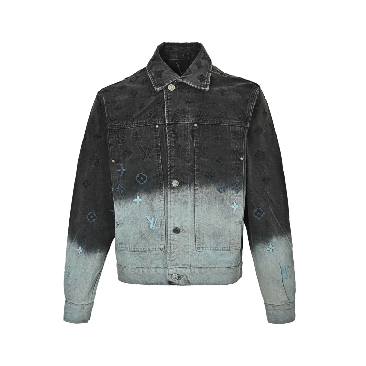 Louis Vuitton/Louis Vuitton presbyopic gradient embroidered denim jacket